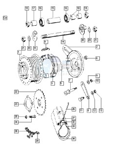 CLASSIC_25-45kmh_K2-K6 50 K2-K6 drawing Rear wheel II