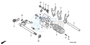 CBR125RW9 Europe Direct - (ED) drawing GEAR SHIFT DRUM