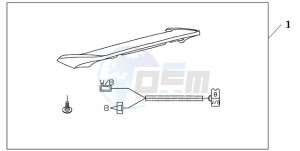 GL18009 UK - (E / AB MKH NAV) drawing REAR SPOILER PEWTER SILVER METALLIC