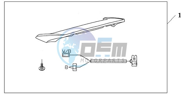 REAR SPOILER PEWTER SILVER METALLIC