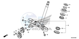 CB1100AE CB1100 ABS UK - (E) drawing STEERING STEM