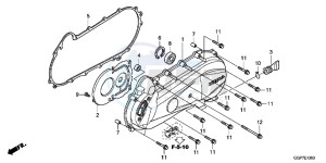 NSC50T2F NSC50T2 UK - (E) drawing LEFT SIDE COVER