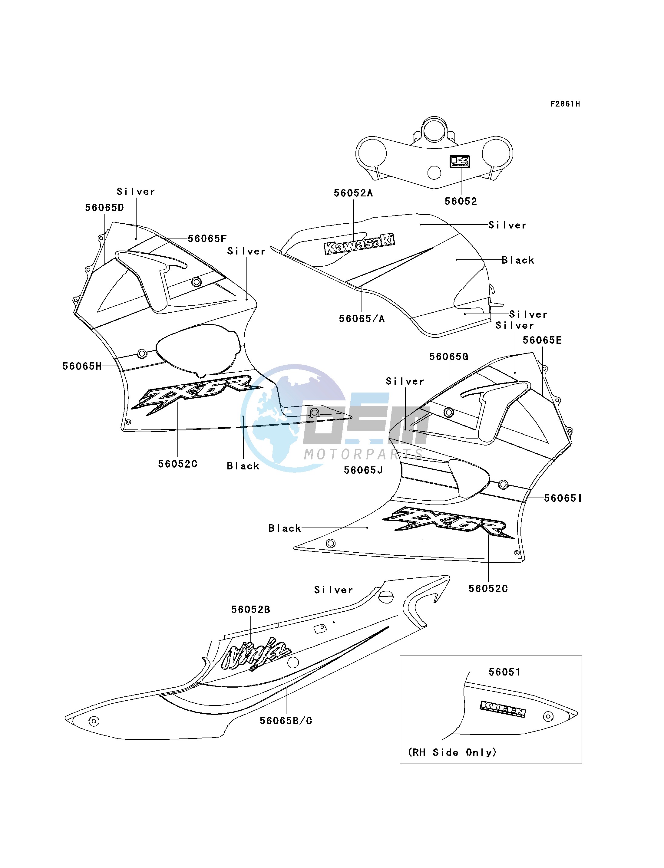 DECALS-- SILVER_BLACK- --- CN- --- ZX600-J3- -