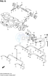 GSX-R1000 (E2) drawing THROTTLE BODY HOSE JOINT