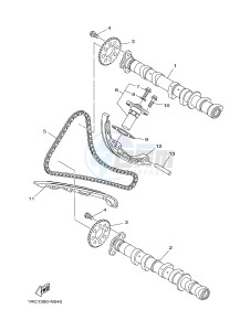 MT09 900 (1RCF) drawing CAMSHAFT & CHAIN