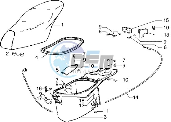 Saddle - Case helmet