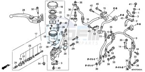 CB1000RA9 Australia - (U / ABS) drawing FR. BRAKE MASTER CYLINDER (CB1000RA)