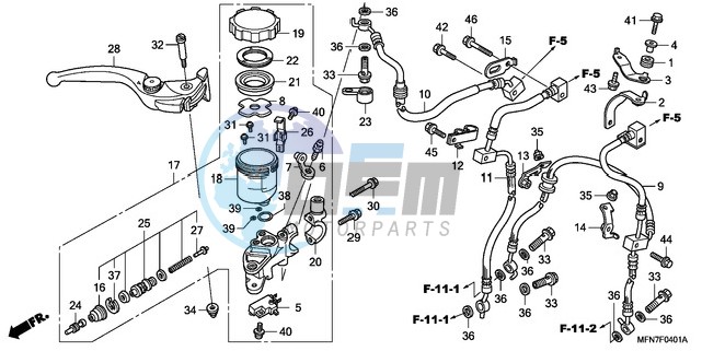 FR. BRAKE MASTER CYLINDER (CB1000RA)