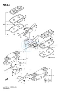 VLR1800 (E3-E28) drawing FOOTREST (VLR1800TL1 E3)