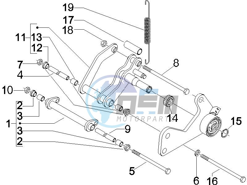 Swinging arm