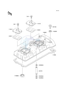 ZX 750 P [NINJA ZX-7R] (P5-P8) [NINJA ZX-7R] drawing CYLINDER HEAD COVER