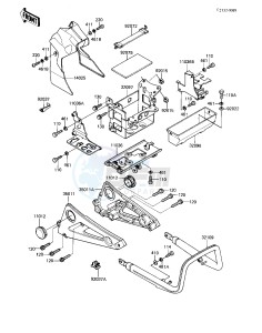 KZ 550 M [LTD SHAFT] (M1) [LTD SHAFT] drawing BATTERY CASE_TOOL CASE