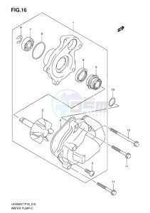 UH200G BURGMAN EU drawing WATER PUMP