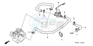 VFR8009 UK - (E / MME TWO) drawing AIR INJECTION VALVE