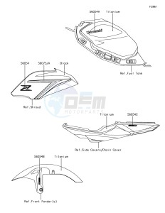 Z650 ER650HHF XX (EU ME A(FRICA) drawing Decals(Titanium)