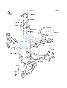 NINJA 250R EX250KBF GB XX (EU ME A(FRICA) drawing Frame Fittings