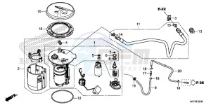 TRX420FA5F TRX420F Europe Direct - (ED) drawing FUEL PUMP