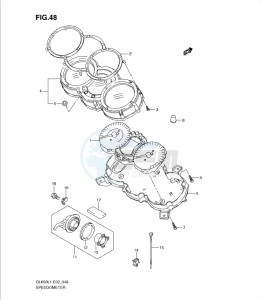 DL650 drawing SPEEDOMETER (DL650AL1 E24)