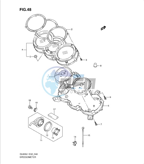 SPEEDOMETER (DL650AL1 E24)