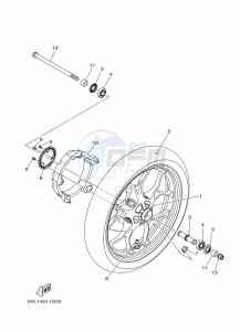 YZF250-A (B6P6) drawing FRONT WHEEL