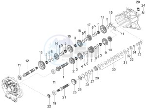 MGX 21 FLYING FORTRESS 1380 USA drawing Gear box - Gear assembly