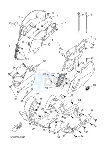 MT125A MT-125 ABS (5D7D) drawing COWLING 1