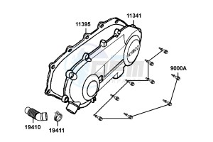 G-DINK 50 Netherlands drawing Left Crankcase Cover