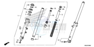 NC700SDD NC700S Dual Cluth ABS 2ED drawing FRONT FORK