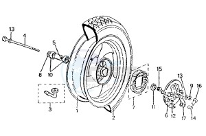 ST RAPIDO - 50 cc drawing FRONT WHEEL