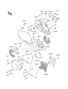 BN 125 A [ELIMINATOR 125] (A6F-A9F) A6F drawing ENGINE COVER-- S- -