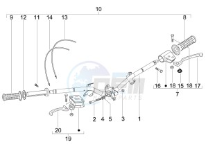 Liberty 125 4t e3 (UK) UK drawing Handlebars - Master cilinder