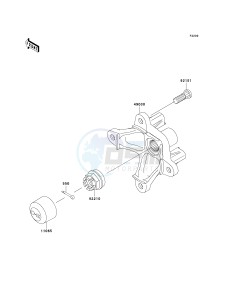 KVF 650 E [BRUTE FORCE 650 4X4 HARDWOODS GREEN HD] (E6F-E9F) E9F drawing FRONT HUB