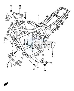 GSF1200A (E18) drawing FRAME (GSF1200SAW)