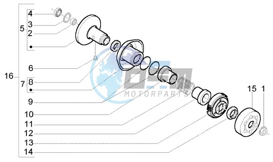 Driven pulley