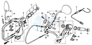 VT750DCB SHADOW SPIRIT drawing SWITCH/CABLE