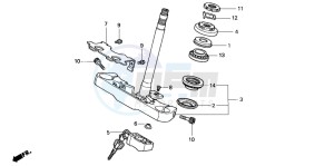 VT750CA drawing STEERING STEM