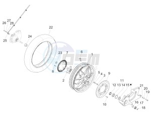 MEDLEY 150 4T IE ABS MA03M, M885M (APAC) drawing Rear wheel