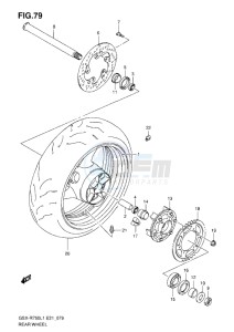 GSX-R750 drawing REAR WHEEL L1