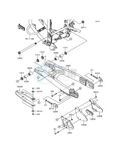 KLX250 KLX250SHF XX (EU ME A(FRICA) drawing Swingarm