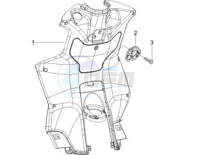 NRG 50 power DD (UK) UK drawing Front glove-box - Knee-guard panel