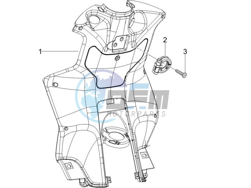 Front glove-box - Knee-guard panel