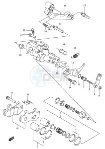 AN400 (E2) Burgman drawing REAR CALIPER (MODEL K1 K2)