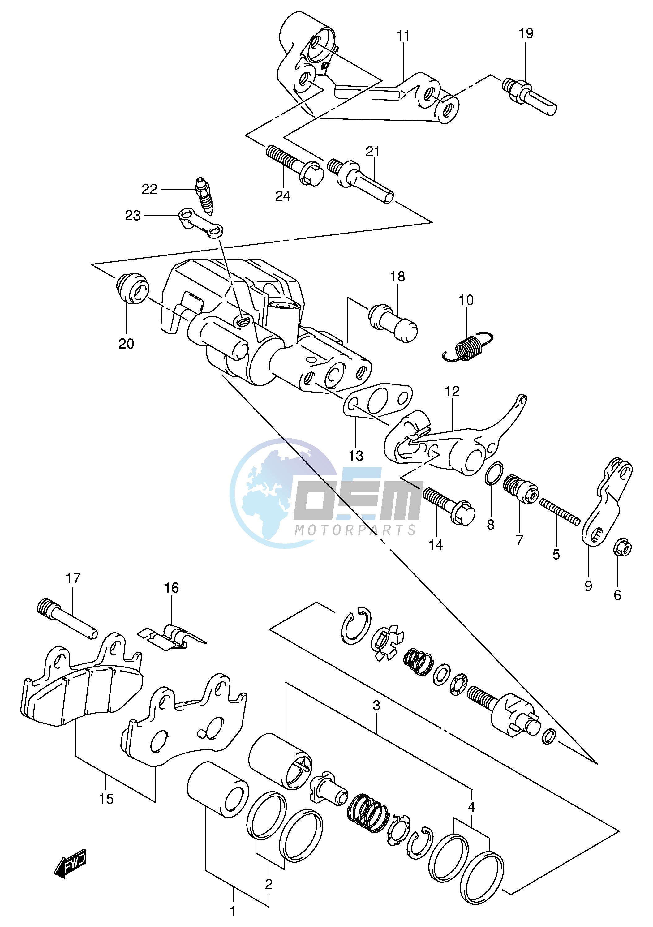 REAR CALIPER (MODEL K1 K2)