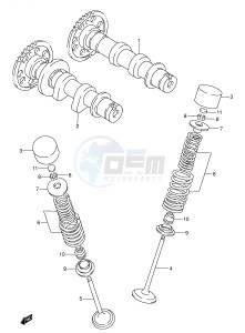 DR-Z250 (E3-E28) drawing CAM SHAFT VALVE