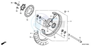 VT750CA9 Ireland - (EK / ST) drawing FRONT WHEEL