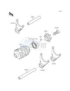 KX 250 J [KX250] (J2) [KX250] drawing CHANGE DRUM_SHIFT FORK