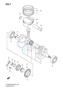 LT-Z400 (E28-E33) drawing CRANKSHAFT