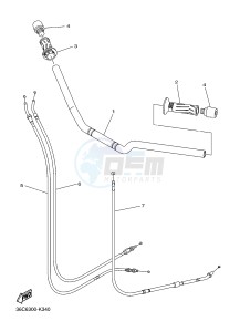 XJ6S 600 DIVERSION (S-TYPE) (36C9) drawing STEERING HANDLE & CABLE