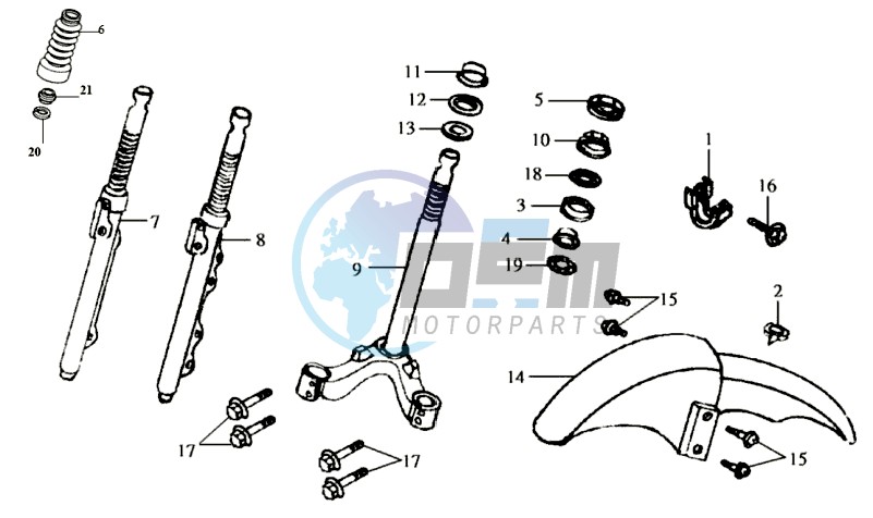 FRONT FORK / STEERING HEAD BEARING