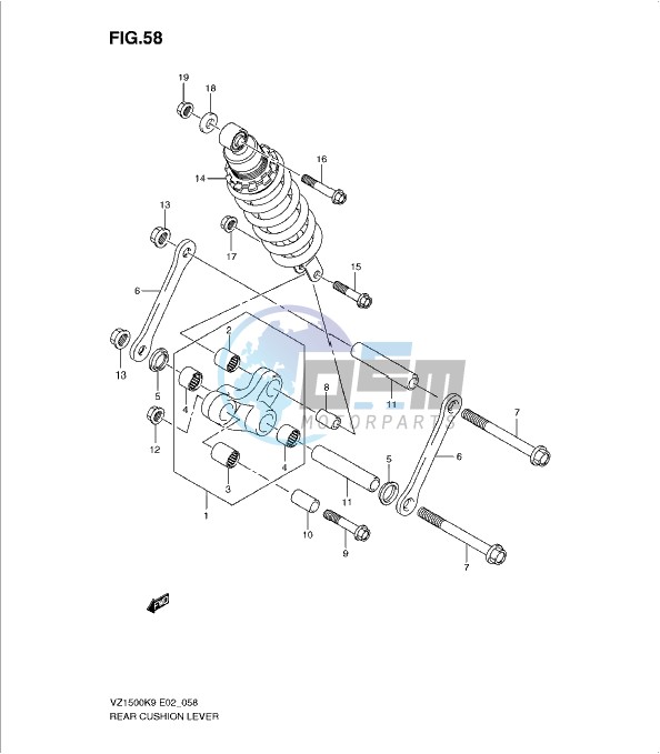 REAR CUSHION LEVER